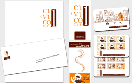 Civico1 - Corporate image for a local bar in Bergamo