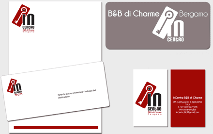 In Centro B&B - business letter, business cards and teaches